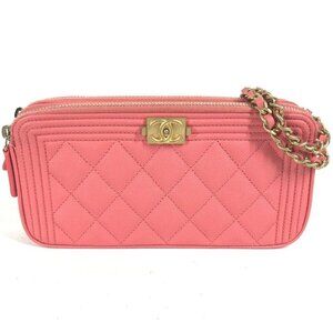 CHANEL Boy Chanel CC Mark Shoulder Bag Crossbody Long Wallet Shoulder Bag